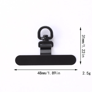 Technical dimensions of the 360-degree rotating stainless steel phone tether tab connector