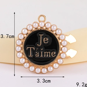 Details zum Herz-Bär-Anhänger mit Je T'aime Gravur, Größe 3,7 x 3,3 cm für DIY-Modeaccessoires