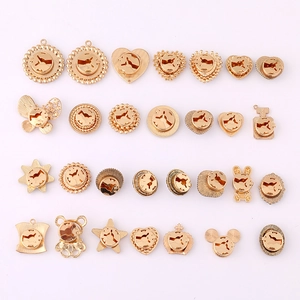Sortierte Goldene Schmetterlings und Herz Hemdknöpfe für DIY Strickwaren Zubehör