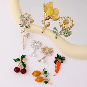 Assorted alloy floral and fruit charms with pearls and rhinestones for DIY shoe decoration