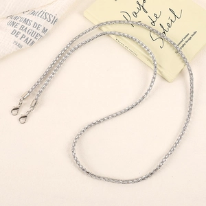 Elegant silver metal multi-purpose crossbody chain with lobster clasps for bags or phones