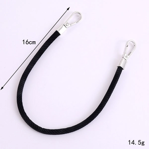 Black checkered leather phone strap with silver lobster clasp 16cm length 14.5g weight