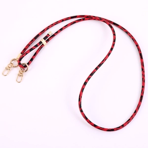 Verstellbare Kette mit rotem Leopardenmuster und goldenen Karabinern für Taschen
