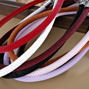 Creative braided leather wrist straps in multiple colors with silver metal buckles