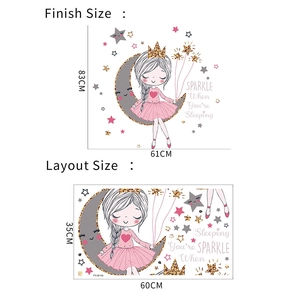 Détail montrant les dimensions 83x61cm des stickers muraux pour chambre d'enfants