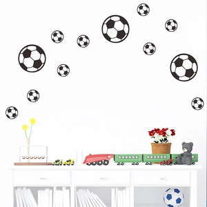 Self-adhesive soccer ball wall stickers for children bedroom decoration in various sizes
