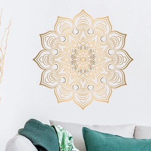Bohemian Mandala Gold Wall Sticker Geometric Floral PVC Self Adhesive Decal For Living Room Bedroom Home Decor Art