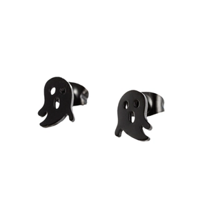 Boucles d'oreilles fantômes noires mates pour accessoires de bijoux d'Halloween