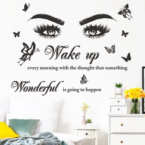 Eyes Butterfly Inspirational Quotes Wall Sticker Removable PVC Decal For Bedroom Living Room Home Decor