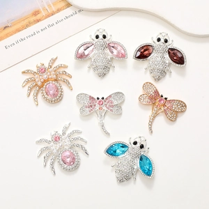 Accessori Insetti in Lega Carini DIY Strass Perla Artificiale Ape Ragno Libellula Pendenti per Custodia Telefono