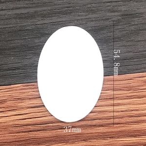 Weiße ovale DIY-Glaslinse für Kosmetikspiegel Ersatz in der Größe 54,8 mm x 37 mm