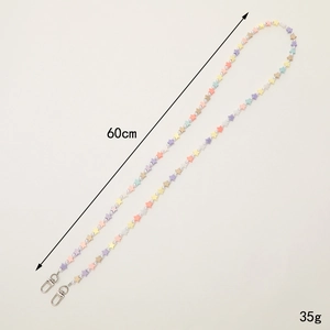 Bandoulière de téléphone 60cm étoiles colorées avec fermoirs mousquetons argentés