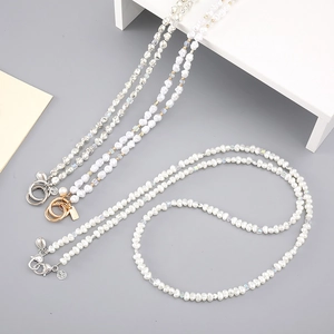 Fashion Heart Imitation Artificial Pearl Crossbody Phone Lanyard Beaded Bag Chain Strap For Women Elegant Mobile Phone Case Decoration
