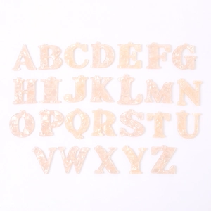 Complete set of 26 marble texture acrylic A-Z alphabet pendants for DIY crafts and charms