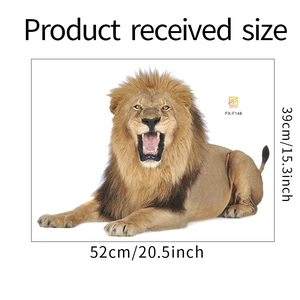 Détail des dimensions du sticker lion 52cm par 39cm avec taille du produit et code FX-F148