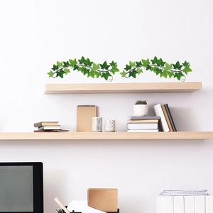 Self-adhesive green ivy wall stickers for living room and bedroom home wall decor