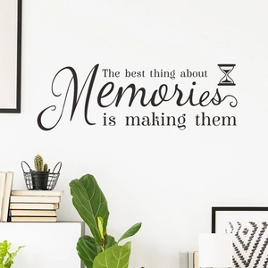 Adesivo murale The Best Memories con design a clessidra per decorazioni da soggiorno