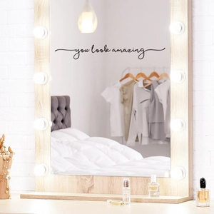 Modern minimalist You Look Amazing self-adhesive vinyl wall sticker for mirrors and bedrooms