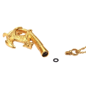 Goldene Edelstahl Leopard Urne Kette für Asche mit wasserdichtem Siegel und Gliederkette