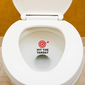 Hit the Target toilet aim sticker for men and boys bathroom training and urinal guidance