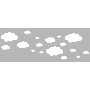 Cartoon white clouds wall stickers for kids bedroom DIY home decor self adhesive decals