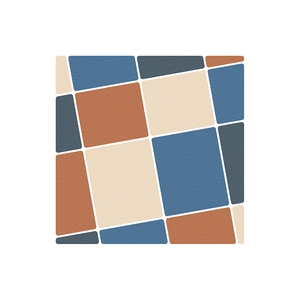 Adesivi murali geometrici blu e arancioni con trama in pietra per cucina e bagno decor