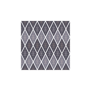 Blue geometric tile stickers with vintage gold patterns and gray diamond grid design