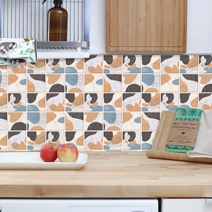 Bohemian geometric self-adhesive wall tile stickers for kitchen backsplash decoration