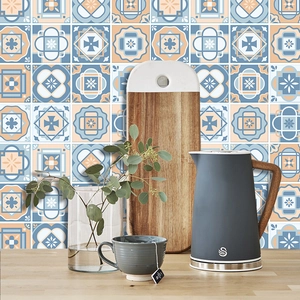 Moroccan geometric self-adhesive wall tile stickers for kitchen and bathroom decor