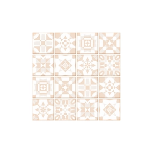 16-pack beige geometric mandala style self-adhesive crystal tile stickers for home decor