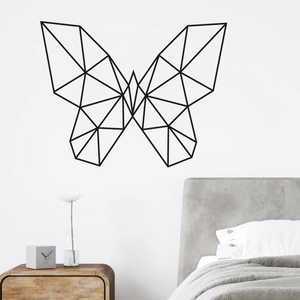 Modern minimalist black geometric butterfly wall sticker for home living room decor