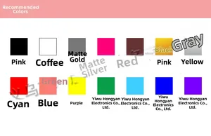 Color chart showing 14 options for cat wall decals including matte gold and silver finish