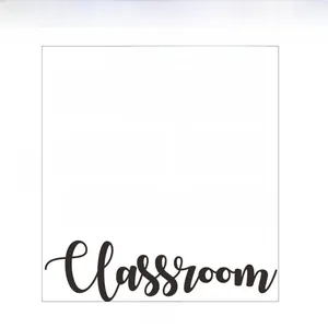 Black vinyl wall decal for classrooms with The Future of the World quote 40x37cm