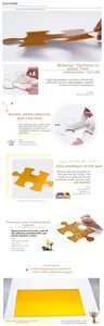 Detail of 1mm thick gold acrylic mirror wall sticker with self-adhesive backing feature