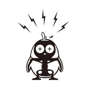 Minimalist cartoon bird light switch sticker with electric shock symbol for home wall decor