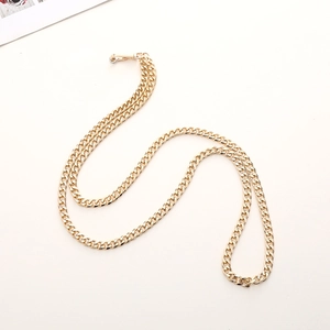Polished golden metal chain strap with lobster clasps for crossbody phone case or bags