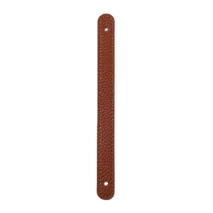 Brown lychee grain PU leather wrist strap for mobile phone cases with mounting holes