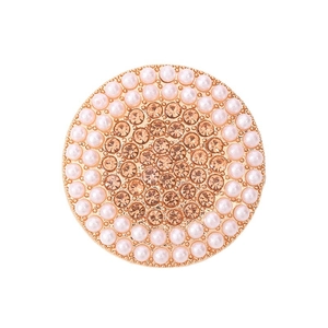 Ciondolo decorativo con strass e perle e base in metallo oro rosa per decorazioni fai da te