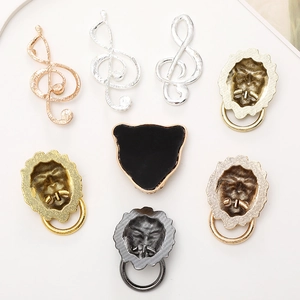 Dijes de metal vintage con cabezas de león y claves de sol para accesorios de calzado DIY