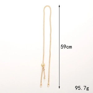 Verstellbare goldene Metallkette mit Kugelgleiter für Handytaschen und Handtaschen