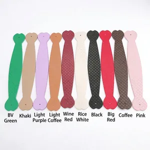 Quilted Faux Leather Heart Hand Strap DIY Phone Case Bag Charm Decoration Quilted Pattern Leather Strap With Dual Holes