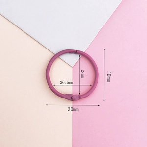 Violetter 30mm Metall-Bindering mit Karabinerverschluss für DIY Schlüsselanhänger