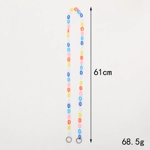 Catena per cellulare in acrilico traslucido colori caramella lunghezza 61cm