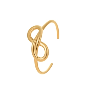Minimalist 18K gold plated stainless steel knot bracelet with infinite design
