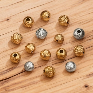 Perles en métal sculpté vintage or et argent pour la création de bijoux DIY chic