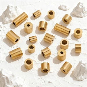Vintage golden stainless steel cylinder beads for DIY jewelry making and necklaces