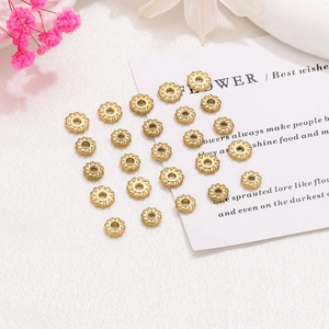 18K gold plated stainless steel twisted spacer beads for DIY jewelry making sets