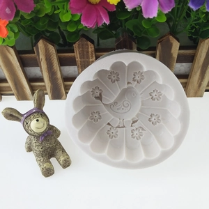 White bird and floral silicone mold for DIY fondant cake decorating and handmade soap crafts