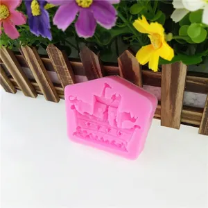 DIY pink silicone ship mold for fondant and soap making with detailed sailboat design