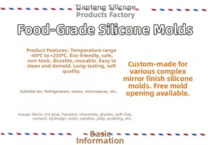 Detailed temperature guide for heat-resistant silicone mold range -40°C to +230°C